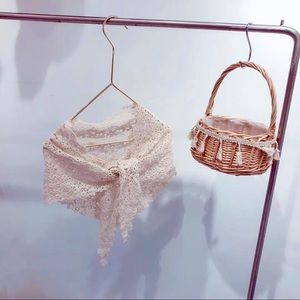 Girls Embroidery Scarf NWOT